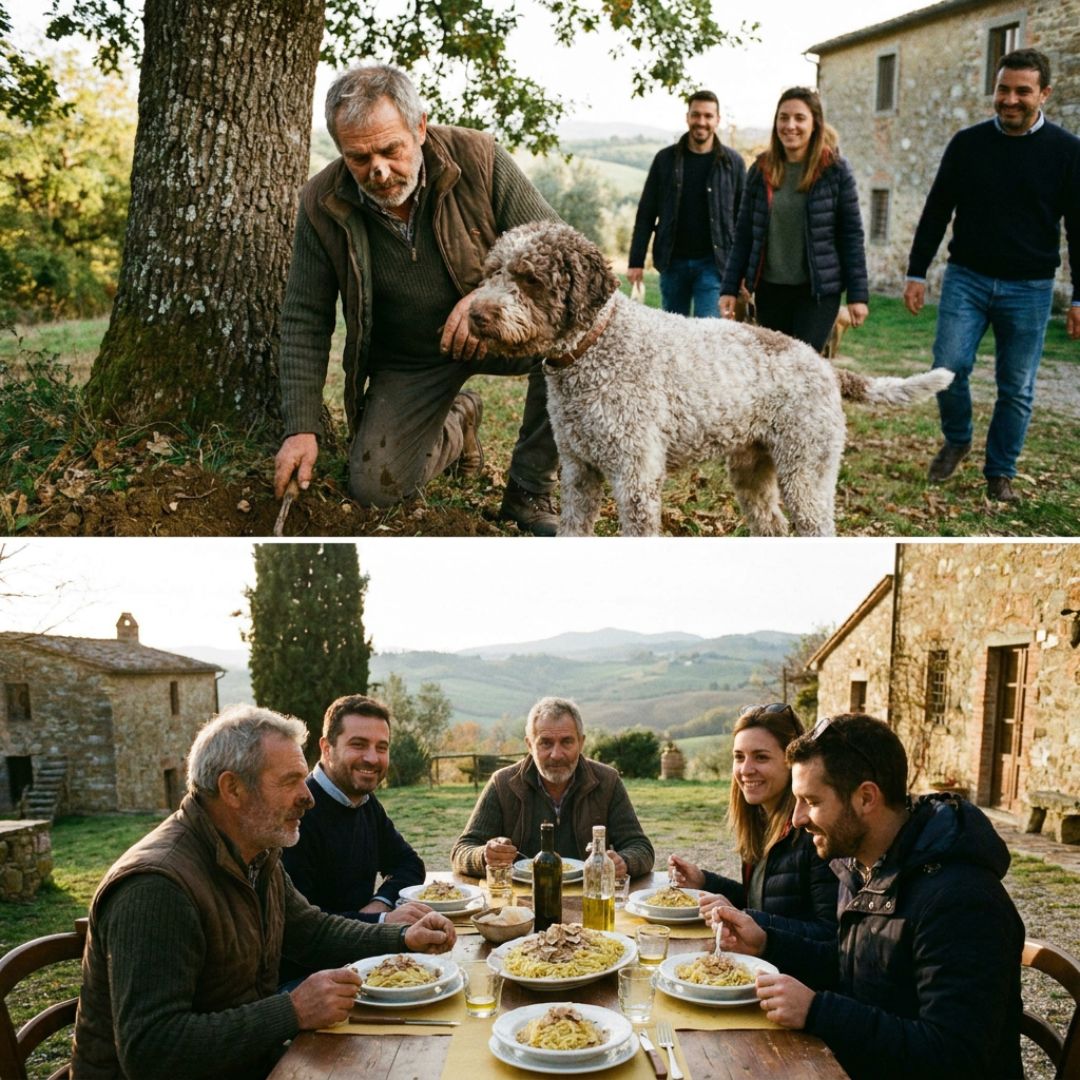 Truffle hunting near San Miniato