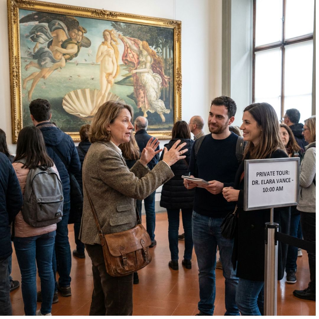 Uffizi with an art historian