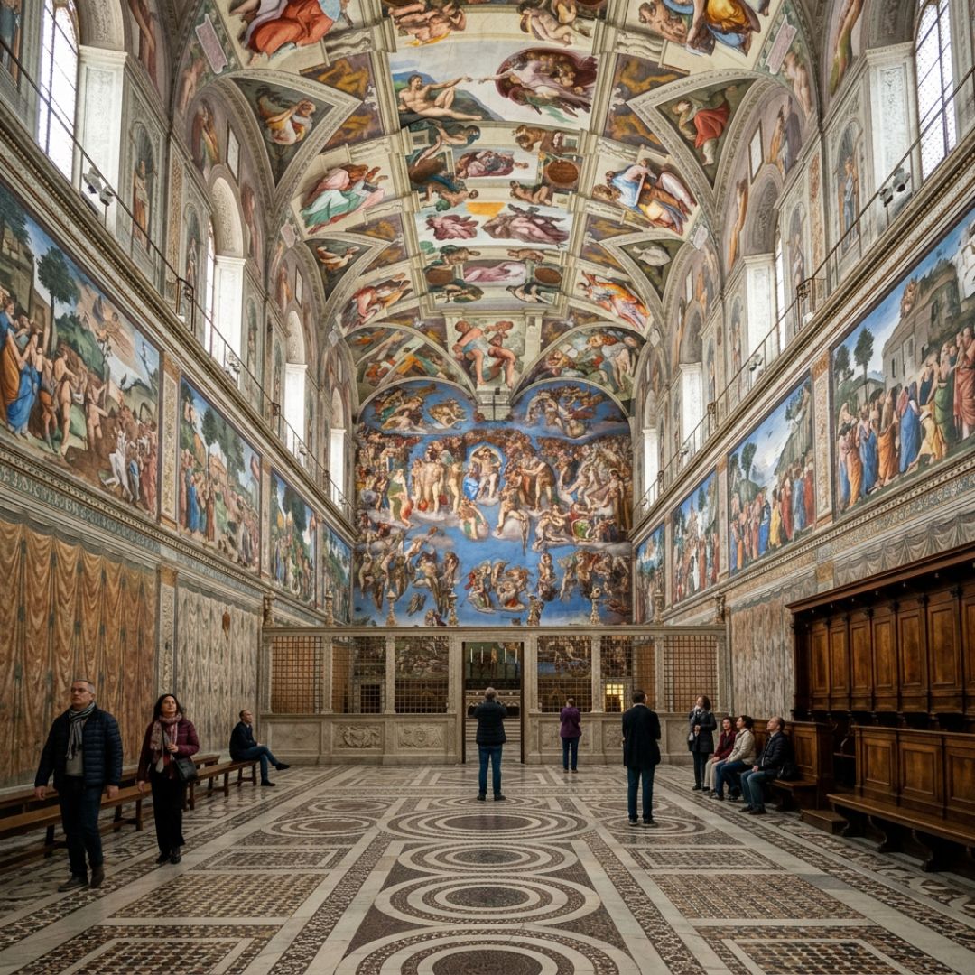 Vatican Museums before opening