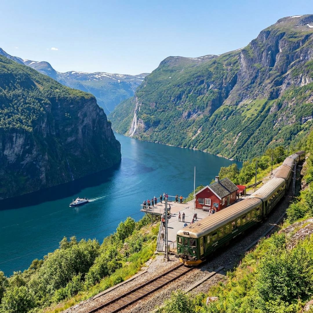 Flåm railway and Nærøyfjord