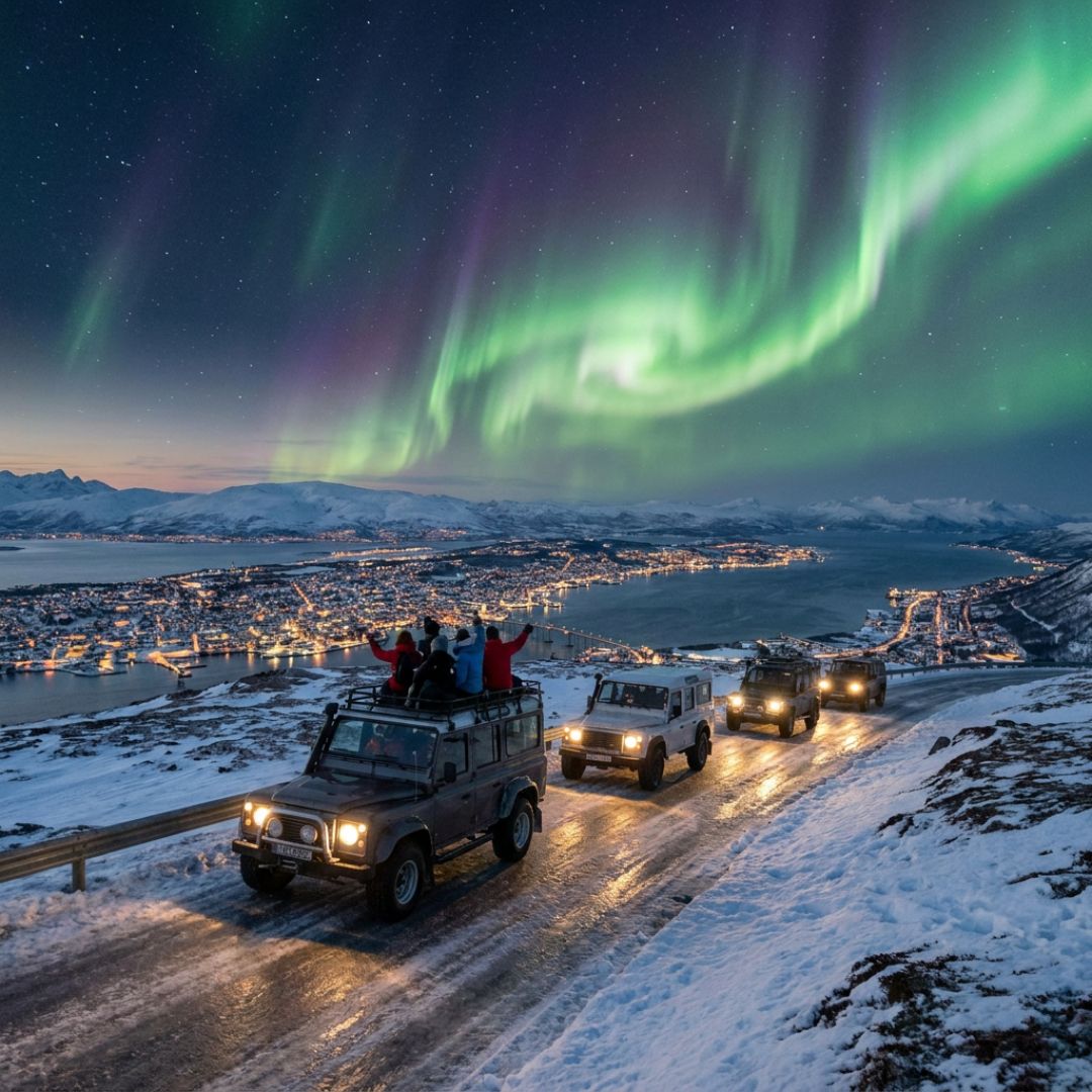 Aurora chase from Tromsø